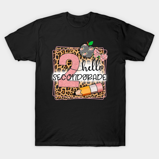 Hello Second Grade 2nd Grade Back To School Teacher T-Shirt by torifd1rosie